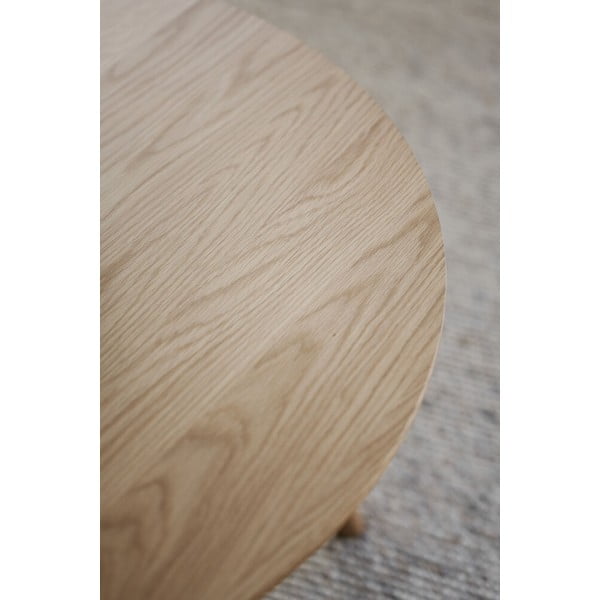 Okrogla mizica v hrastovem dekorju  90x90 cm Yumi - Rowico-image-4
