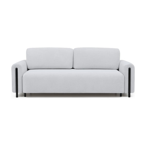 Siva raztegljiva/s prostorom za shranjevanje sedežna garnitura iz tkanine bouclé 244 cm Arcadova – ELTAP