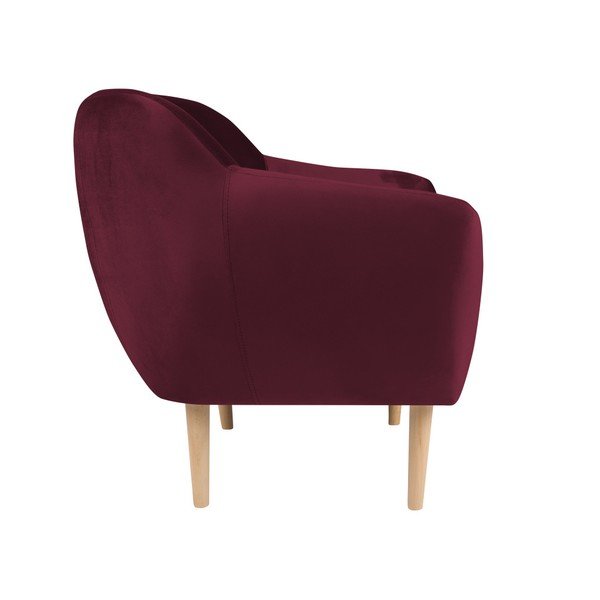 Bordo rdeč fotelj Mazzini Sofas Benito-image-4