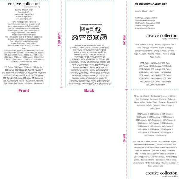 Bombažna okrasna blazina 50x50 cm Pico – Bloomingville-image-4