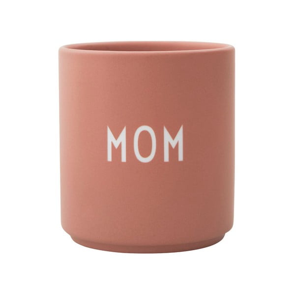 Rožnata/bež porcelanasta skodelica 300 ml Mom – Design Letters