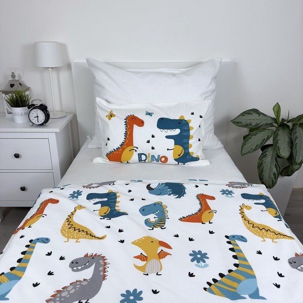 Bombažna otroška posteljnina za otroško posteljico 100x135 cm Dino World – Jerry Fabrics-image-1