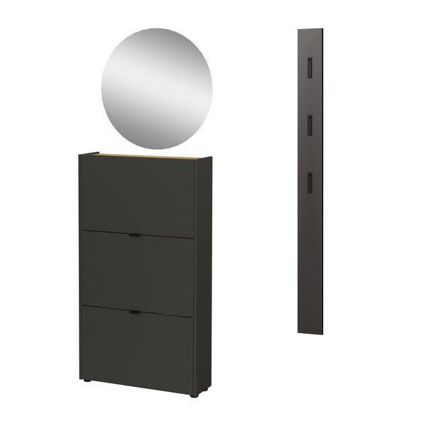 Antracitno siv set za hodnik 101x200x22 cm Ameca – Germania