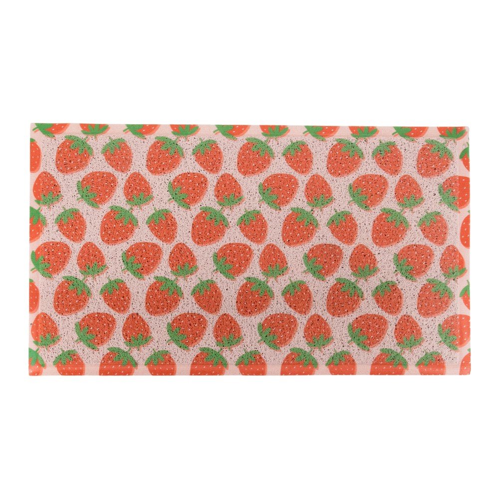 Predpražnik iz PVC-ja 40x70 cm Pink Strawberry