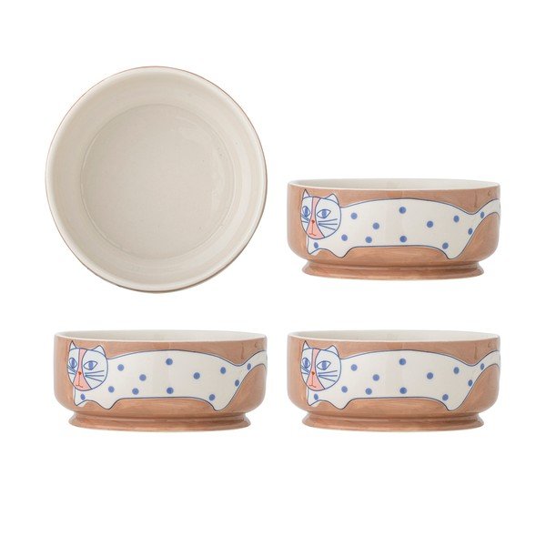 Svetlo rjave skledice v kompletu 4 ks iz kamenine Missy – Bloomingville