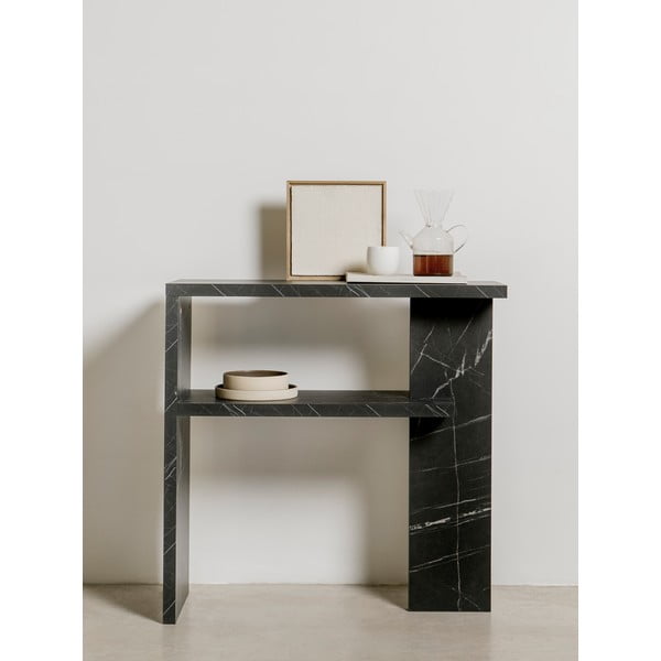 Črna stranska mizica 30x80 cm Dante – Really Nice Things-image-1