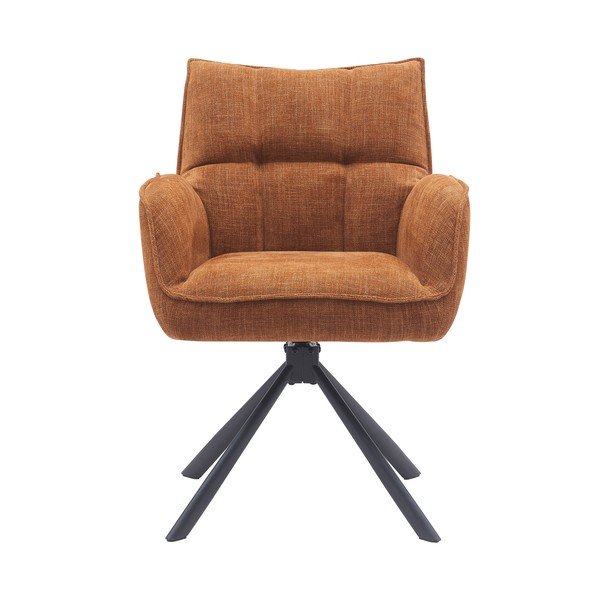 Oranžni oblazinjeni jedilni stoli v kompletu 2 ks Marilla – Unique Furniture-image-1