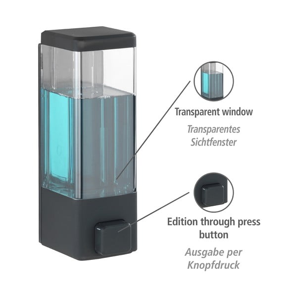 Plastičen stenski dozirnik za milo 0.32 l Istres – Wenko-image-3