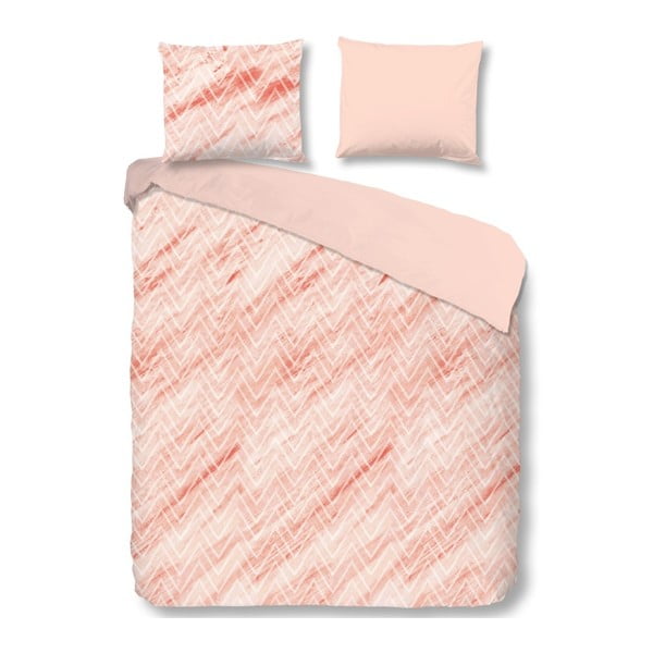Roza bombažna posteljna rjuha za eno osebo Dobro jutro, Sharon, 140 x 200 cm