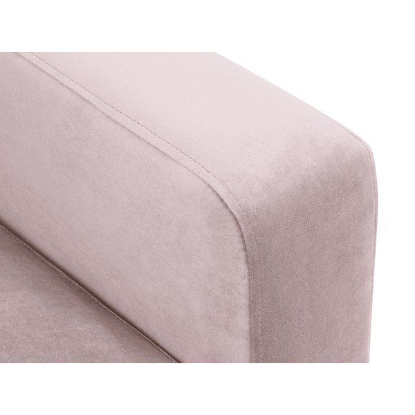 Roza žametna zofa Kooko Home Harmony, 158 cm-image-1