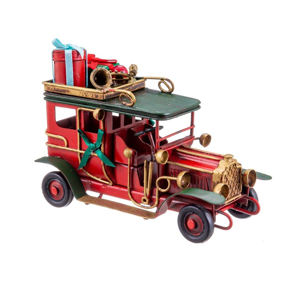 Kovinska božična figurica (višina 8 cm) Vintage Car