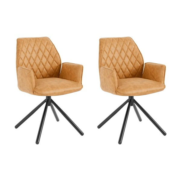 Rumeni oblazinjeni jedilni stoli v kompletu 2 ks Preston – Støraa-image-3