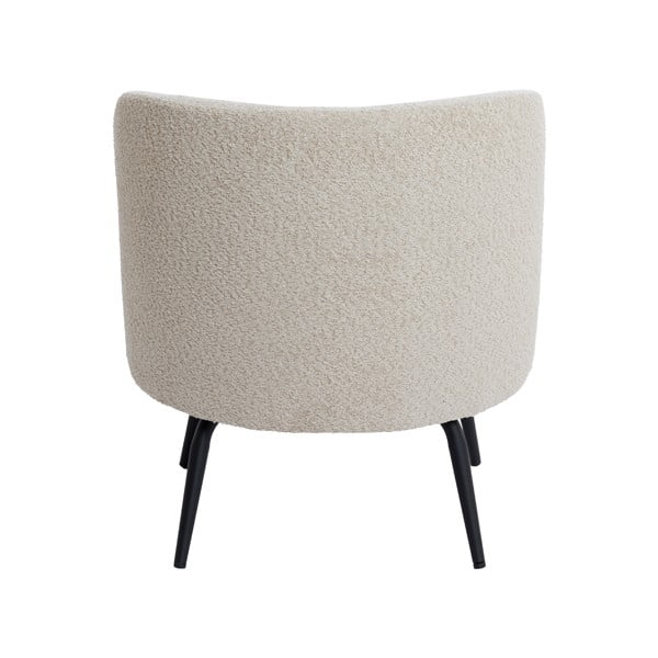 Kremno bel fotelj iz tkanine bouclé Dieyda – Light & Living-image-4