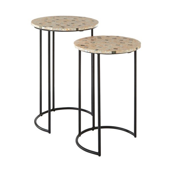Okrogle stranske mizice v kompletu 2 ks ø 38 cm Halle – Premier Housewares-image-4