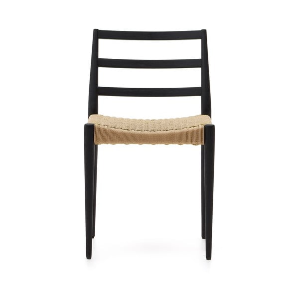 Jedilni stoli iz masivnega hrasta v črni in naravni barvi v kompletu 2 ks Analy – Kave Home-image-3