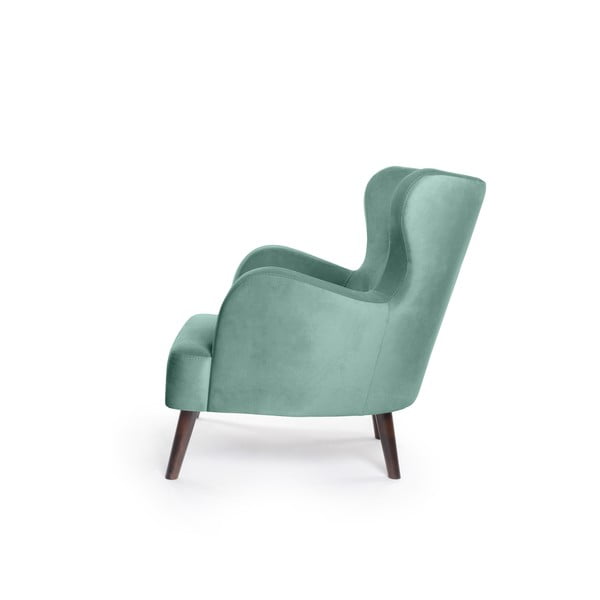 Mentolno zelen žameten fotelj z naslonom Noemye – Bonami Selection-image-3