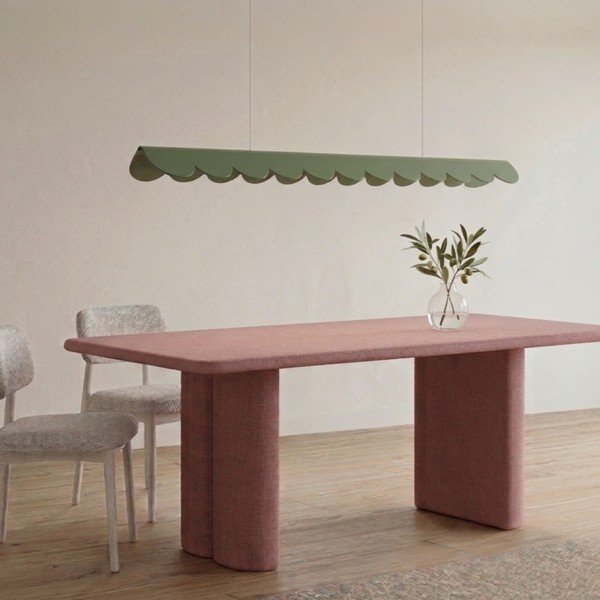 Žajbljevo zelena aluminijasta LED viseča svetilka BISCUIT – Thoro-image-2