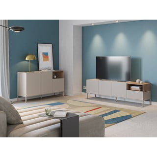 Kremno bela komoda 140x80 cm Cailin – Marckeric