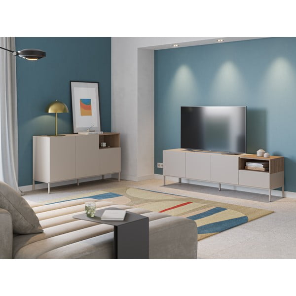 Kremno bela komoda 140x80 cm Cailin – Marckeric-image-1