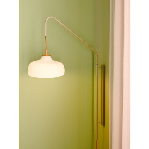 Bela/bež stenska svetilka z vtikačem ø 29 cm Current – Hübsch-image-3