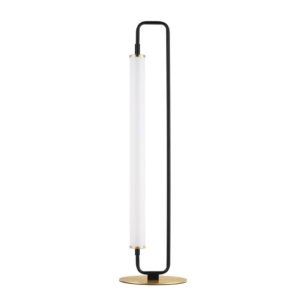 Bela/mat črna kovinska LED namizna svetilka (višina 68 cm) Wetro