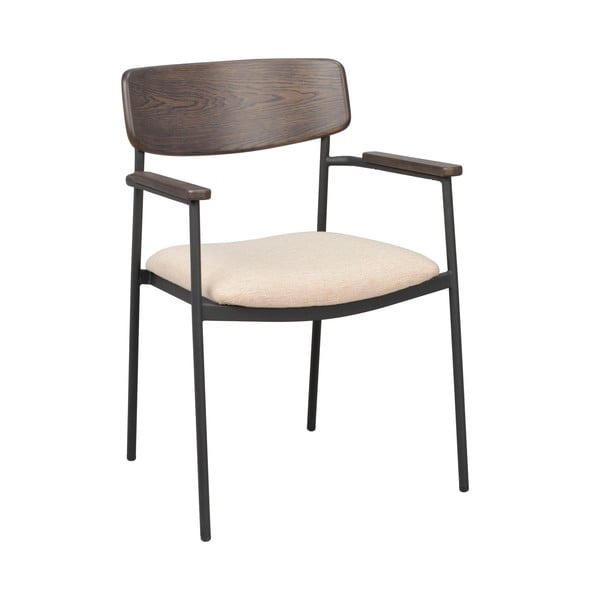 Kremno beli/temno rjavi jedilni stoli v kompletu 2 ks Maymont – Rowico