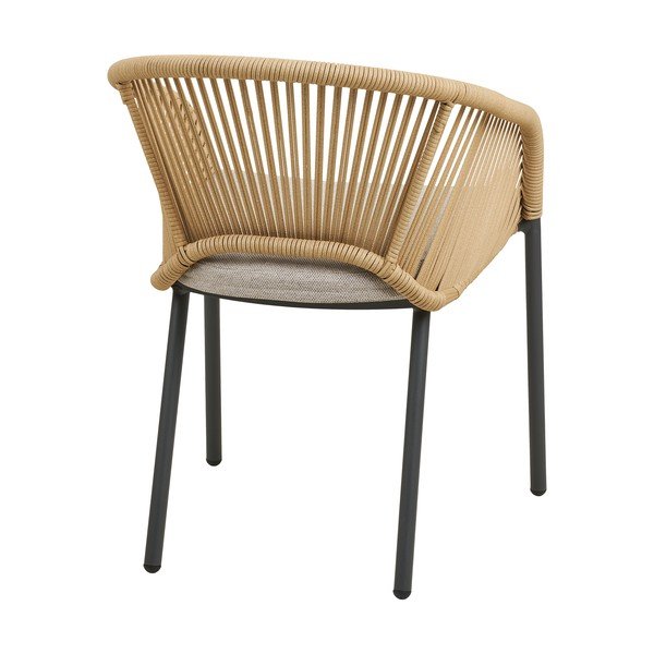 Bež kovinski in oblazinjen vrtni stol Novella – House Nordic-image-4