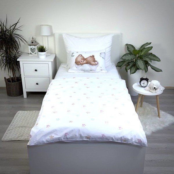 Bombažna otroška posteljnina za otroško posteljico 100x135 cm Teddy "Moon" – Jerry Fabrics-image-3