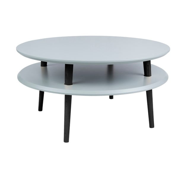 Temno siva mizica s črnimi nogami Ragaba UFO, Ø 70 cm