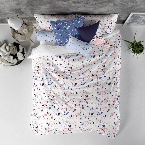 Bombažna posteljnina Blanc Terrazzo, 140 x 200 cm-image-2