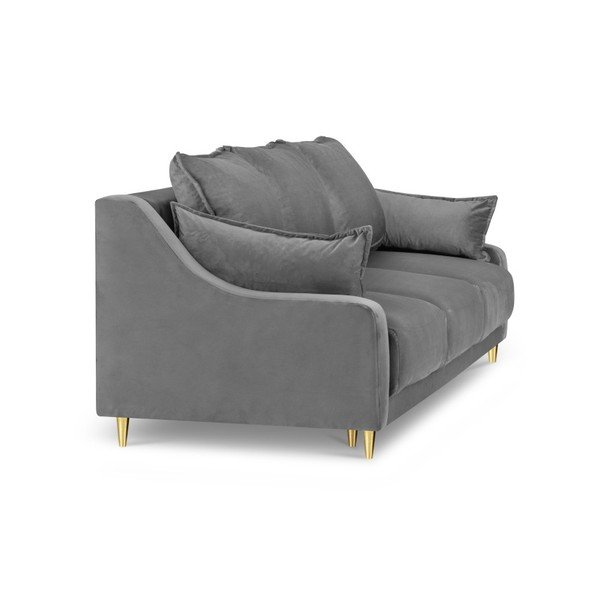 Svetlo siva raztegljiva sedežna garnitura s prostorom za shranjevanje Mazzini Sofas Pansy, 215 cm-image-3