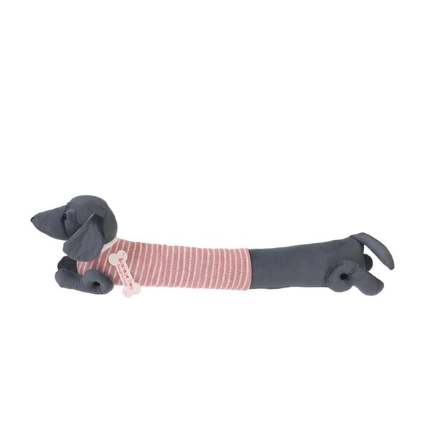 Rožnato-siva zaščita za vrata proti prepihu 17x76 cm Sausage Dog – Rex London-image-4
