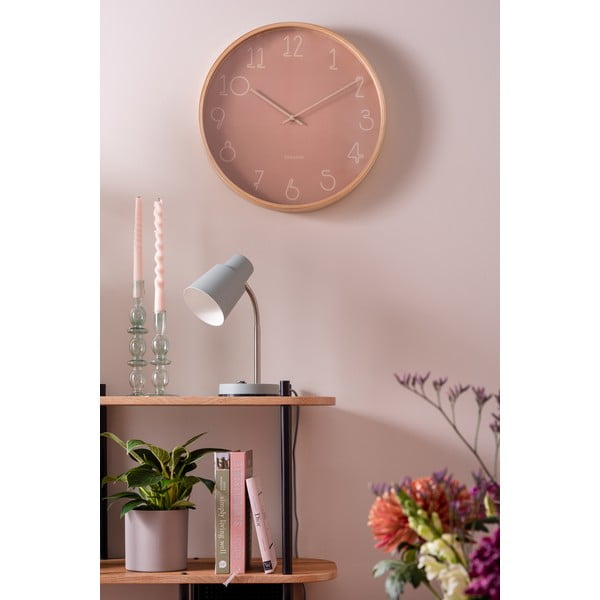Roza stenska ura Karlsson Sencillo, ø 40 cm-image-1