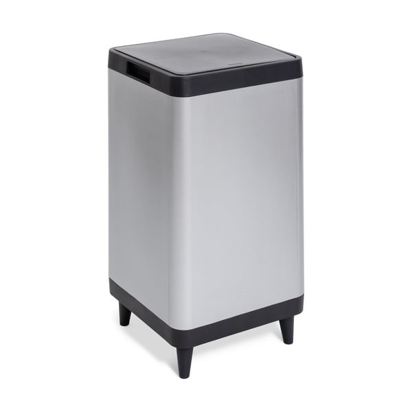 Plastičen koš za smeti na dotik v srebrni barvi 80 l Berlino – DEA HOME