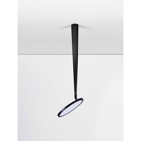 Mat črna aluminijasta LED stropna svetilka z upogljivo konstrukcijo Ekei – Nova Luce-image-4