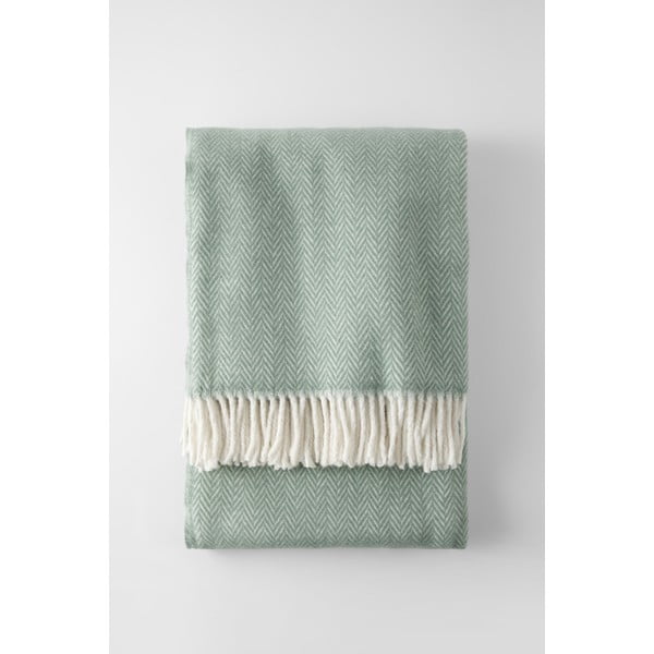 Svetlo zelena pletenina z bombažem Euromant Skyline, 140 x 180 cm