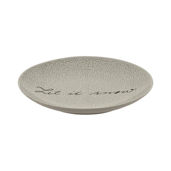 Beli lončeni krožnik Bloomingville Snow, ⌀ 20 cm-image-1