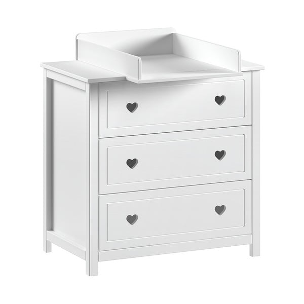 Bela otroška komoda s previjalnim pultom 90x103x73 cm Amori – Vipack