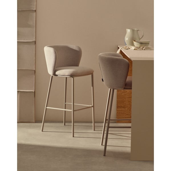 Bež barski stol (višina sedeža 75 cm) Ciselia – Kave Home-image-1