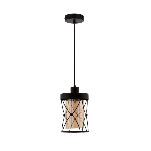 Črna viseča svetilka ø 15 cm Agar - Candellux Lighting