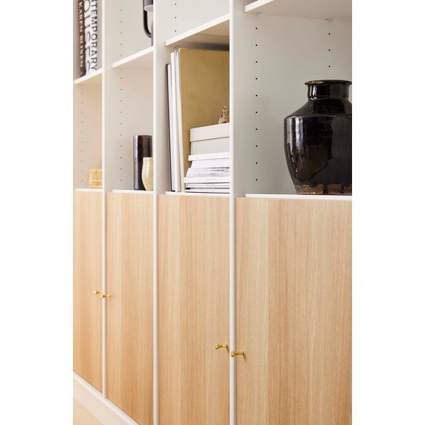 Bela knjižna omara v hrastovem dekorju 176x199 cm Mistral - Hammel Furniture-image-4