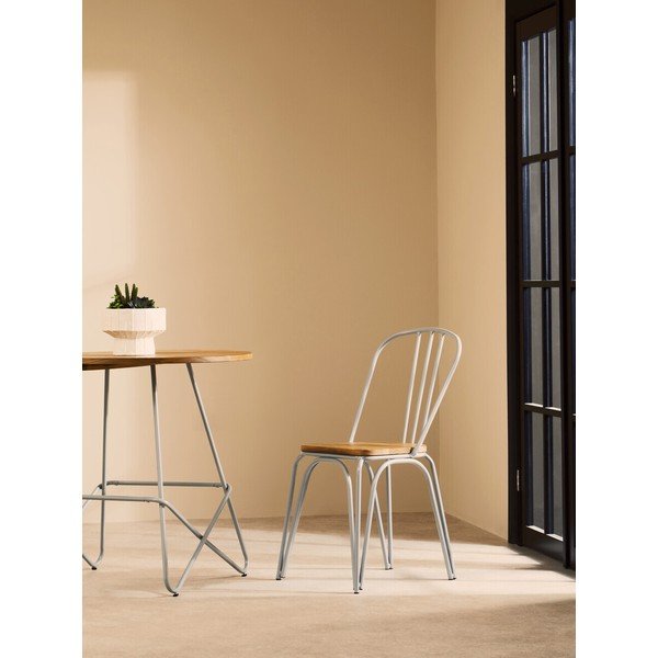 Siv/v naravni barvi jedilni stol iz masivnega bresta District – Premier Housewares-image-3