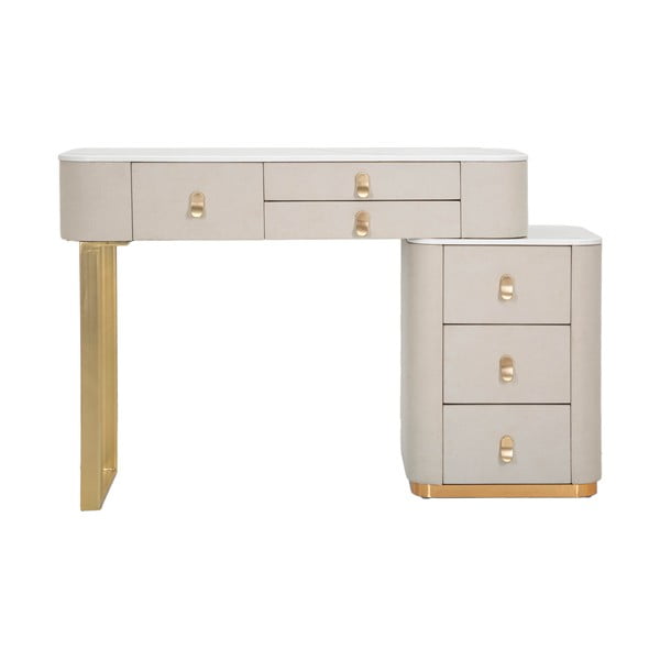 Bež/zlata stranska mizica 40x120 cm Beauty – Mauro Ferretti-image-4