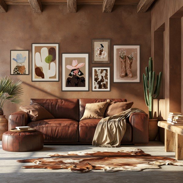 Tiskana slika z okvirjem 50x70 cm Cowgirl – Styler-image-3