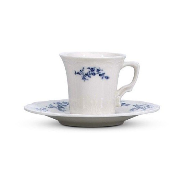 Bel/moder porcelanast čajni krožniček ø 12 cm Retro – BonBistro-image-3