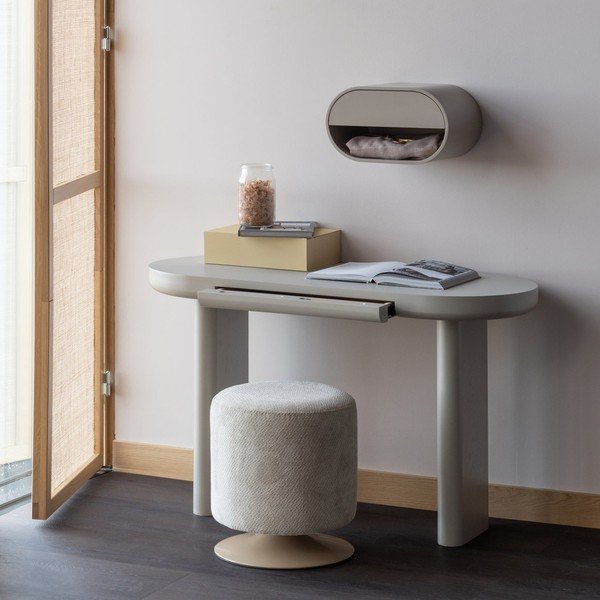 Bež tabure iz tkanine bouclé Islen – WOOOD-image-2