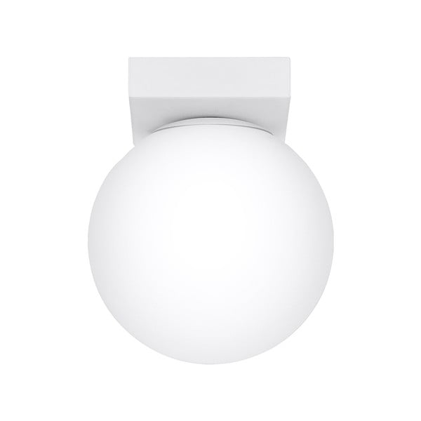 Bela stropna svetilka s steklenim senčnikom ø 12 cm Umerta – Nice Lamps