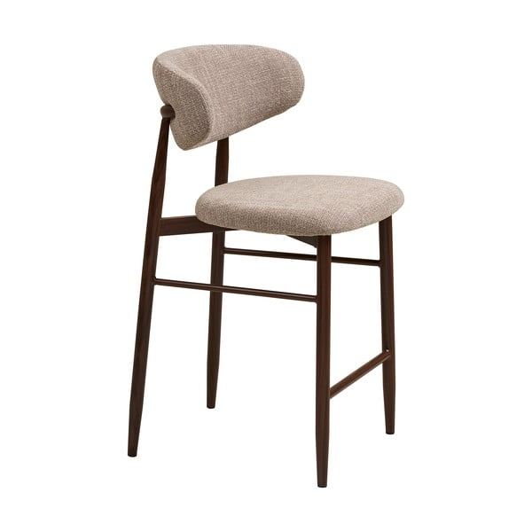 Bež/temno rjav oblazinjen barski stol (višina sedeža 65 cm) Levanto – House Nordic-image-3