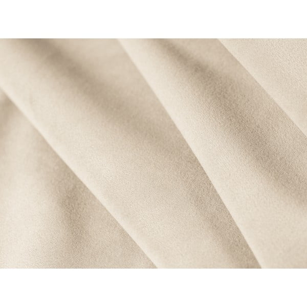 Bež žametna raztegljiva/s prostorom za shranjevanje sedežna garnitura 247 cm Jodie – Micadoni -image-1