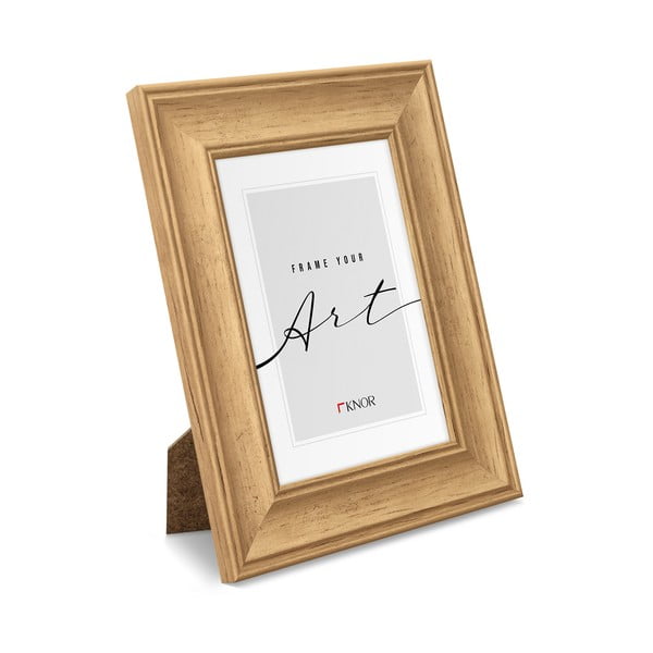 Plastičen stoječ in stenski okvir v naravni barvi 22x28 cm-image-2